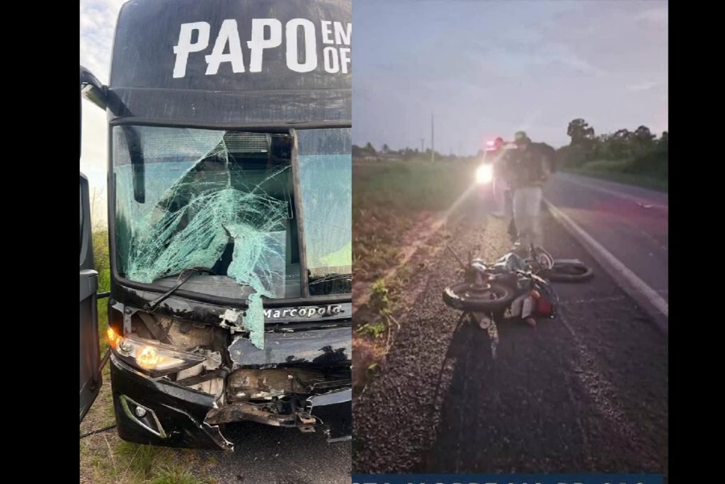 acidente com ônibus da banda Papo em Off