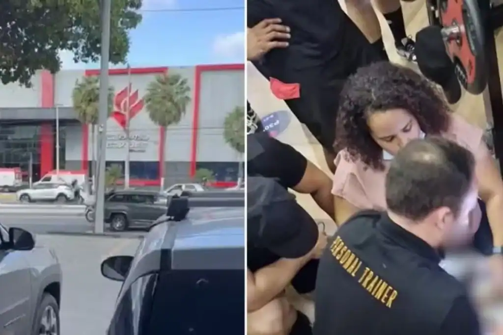 Fachada da academia em Fortaleza onde aluno passou mal e faleceu