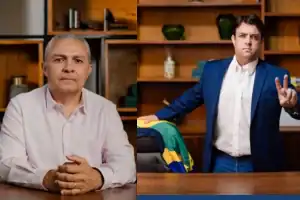 Foto de Toni Rodrigues e Tiago Junqueira juntos, manifestando apoio